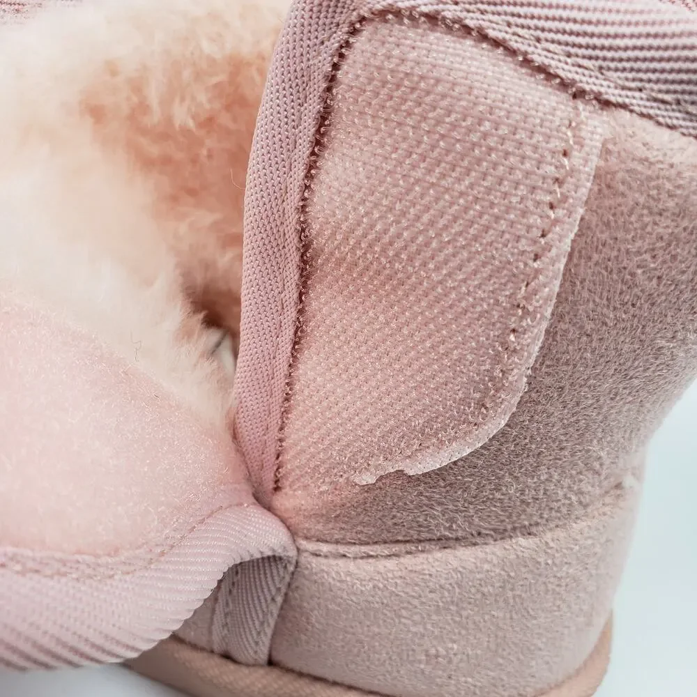 Jumping Beans Munchie Toddler Girls Sz 10 Pink Pull On Faux Fur Warm Winter Boot